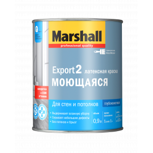 Краска Marshall Export 2 глубокоматовая латексная для стен и потолков BW 0,9л