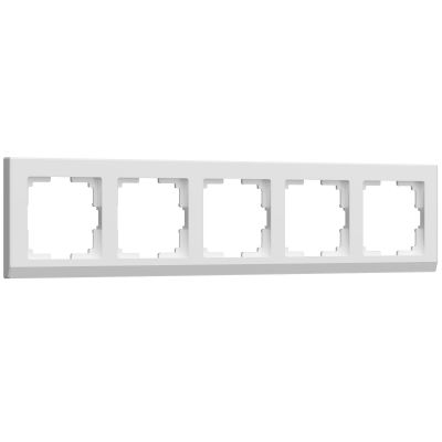 Рамка на 5 постов /WL04-Frame-05-white (W0051801) белый