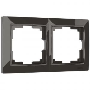 Рамка на 2 поста Werkel WL03-Frame-02 серо-коричневый, basic