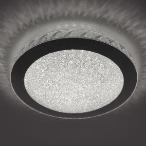 Светильник светодиодный накладной ESTARES SIYANIE 25W (1950lm) 2К IP20 350х69мм пластик хром/кристалл