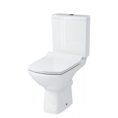 Унитаз-компакт Cersanit Carina New Clean On 011 3/5DPLEO slim, безободковый, с ультратонким сиденьем