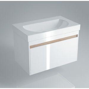 Тумба Kerama Marazzi Buongiorno/Бонджорно BG.80.1+1/WHT, белая с выдвиж. ящиком+внутр. ящик, подвесная, без раковины