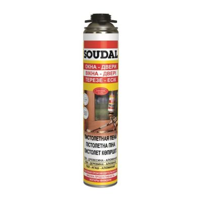 Пена монтажная SOUDAL Gun Yellow пистолетная летняя750мл