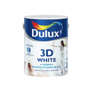 Краска Dulux 3D White матовая для стен и потолков BW 5л.