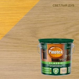 Пропитка декоративная для защиты древесины Pinotex Classic светлый дуб 2,7л.
