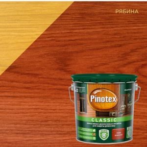 Пропитка декоративная для защиты древесины Pinotex Classic рябина 9л.