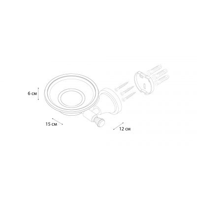 Мыльница стекло Fixsen Crystal SF-35008