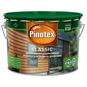 Пропитка декоративная для защиты древесины Pinotex Classic CLR (база под колеровку) 9л.