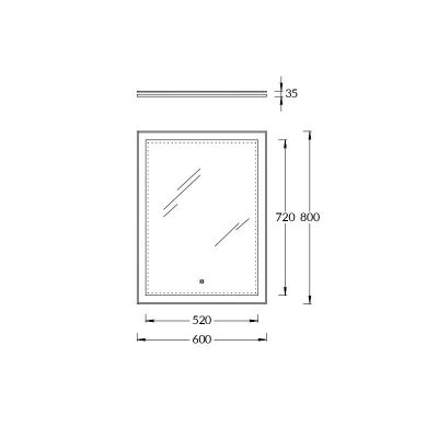 Панель с зеркалом Kerama Marazzi  Mi.60 (60х80) Led