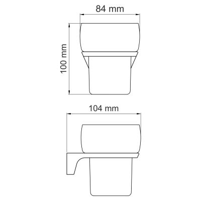 Подстаканник одинарный Wasser Kraft Elbe К-7228 черный
