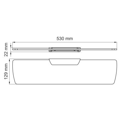Полка стеклянная Wasser Kraft Elbe К-7224 черный