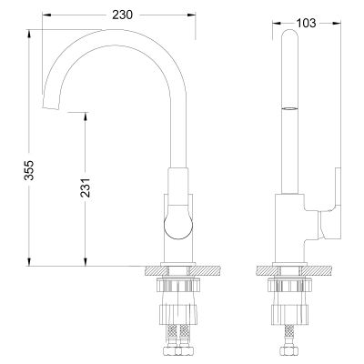 Смеситель для кухни Lemark Aura LM0605C, хром