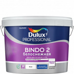 Краска Dulux Professional Bindo 2 глубокоматовая для потолков и стен 9л