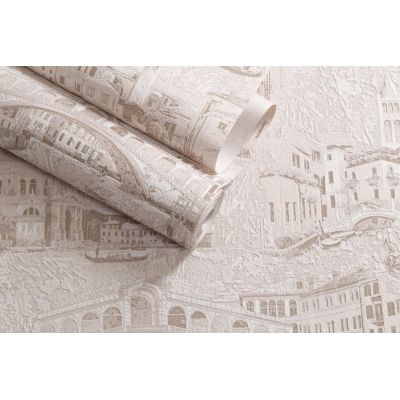 Обои Нome Color Serra HC31051-21 виниловые на флизелине 1,06x10,05м, бежевый