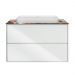 Тумба Kerama Marazzi Plaza/Плаза Modern PL.M.80.2\WHT,белая,подвесная 2 выдвижных ящика,без раковины