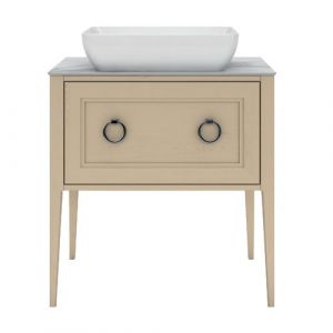 Тумба Kerama Marazzi Plaza/Плаза Classic PL.C.80.1+1\CAP, капучино, напольная 1выд.ящик+1внутр.ящик, без раковины