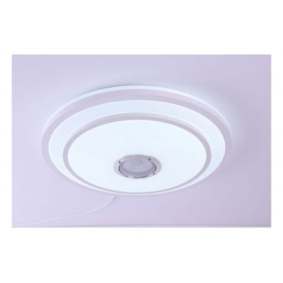 Светильник светодиодный управляемый Camelion LBS-2005 68W(4800Im) 2-6K 500х90мм RGB, bluetooth колонка, пульт ДУ