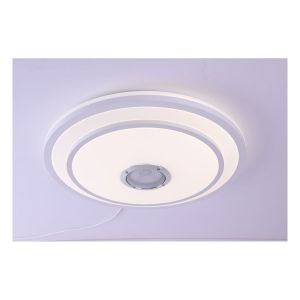 Светильник светодиодный управляемый Camelion LBS-2005 68W(4800Im) 2-6K 500х90мм RGB, bluetooth колонка, пульт ДУ