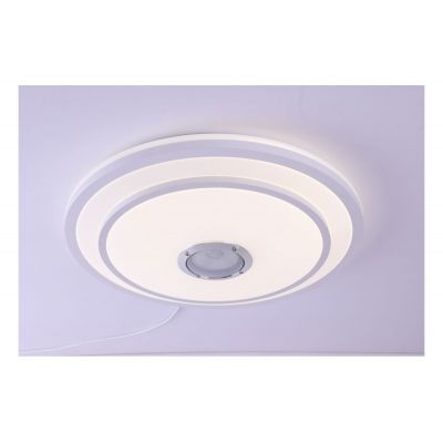 Светильник светодиодный управляемый Camelion LBS-2005 68W(4800Im) 2-6K 500х90мм RGB, bluetooth колонка, пульт ДУ