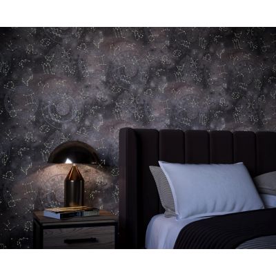 Обои Home Color Zodiac НС71450-44 виниловые на флизелине 1,06х10,05м, коричневый