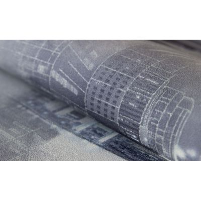 Обои Aспект Сити 70234-14 виниловые на флизелине 1,06x10,05м, серый. Светятся в темноте!