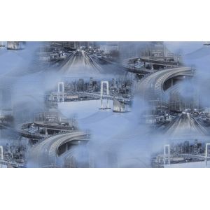 Обои Aспект Сити 70234-46 виниловые на флизелине 1,06x10,05м, голубой