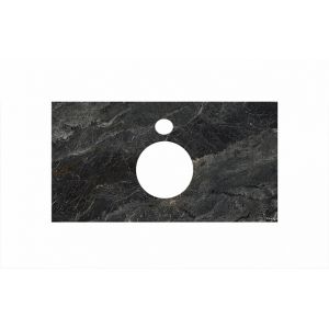Столешница Kerama Marazzi Plaza/Плаза PL1.VT93\80  из плитки д/накладных раковин Риальто тем.серый лапп. (48[80см)