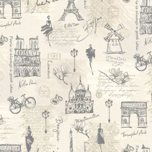 Обои Startdeco Paris 889152 виниловые на флизелине 1,06х10,05м бежевый