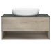 Тумба Kerama Marazzi Plaza/Плаза Modern PL.M.100.1\OAK.O, дуб Орегон, подвесная 1выдв.ящик и открытая ниша, без раковины