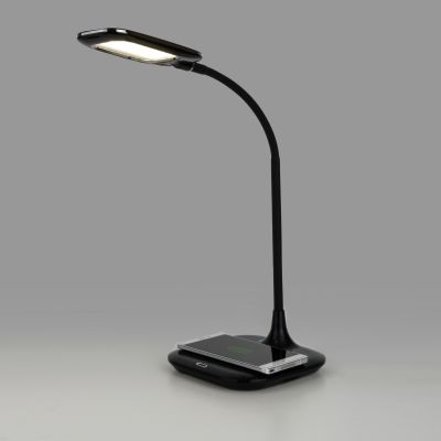Лампа настольная светодиодная Eurosvet 80419/1 черный с беспроводной зарядкой