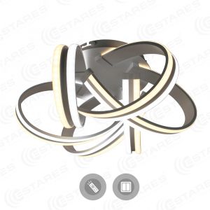 Светильник светодиодныйуправляемый Estares Volna Double 6C 170W(15750lm) 2K-4K-6K d500х237мм матовый пульт ДУ