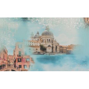 Обои WallDecor Венеция 85000-62 виниловые на бумаге 0,53х10,05м, голубой