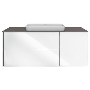 Тумба Kerama Marazzi Plaza/Плаза Modern PL.M.120.3\WHT, белая, подвесная 3 ящика, без раковины