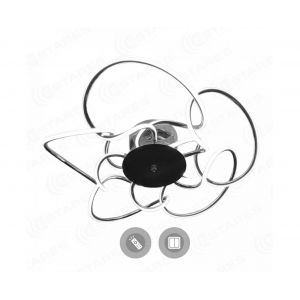 Светильник светодиодный управляемый Estares Camelia R 120W (11400lm) 2K-4K-6K хром/матовый, 600х160мм пульт ДУ