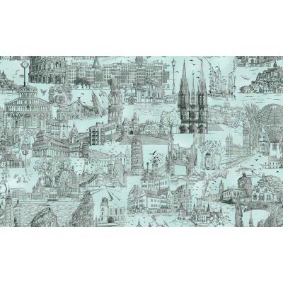 Обои VernissAGe Art place 167123-95 виниловые на флизелине 1,06х10,05м, зеленый