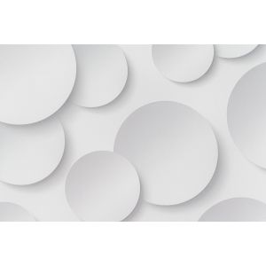 Обои Артекс Круги 3D 10360-01 виниловые на флизелине 1,06х10,05м. серый