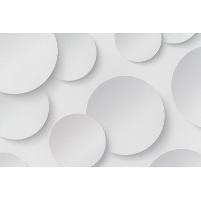 Обои Артекс Круги 3D 10360-01 виниловые на флизелине 1,06х10,05м. серый