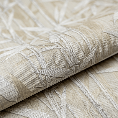 Обои KERAMA MARAZZI Бамбук КМ5004 виниловые на флизелине 1,06х10,05м, мотив, серый, зеленый