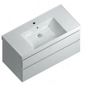 Тумба Kerama Marazzi Cubo/Кубо CU.100\WHT, белая, подвесная 2 ящика, без раковины
