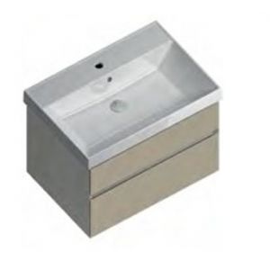 Тумба Kerama Marazzi Cubo/Кубо CU.80\LIM, лимо, подвесная 2 ящика, без раковины