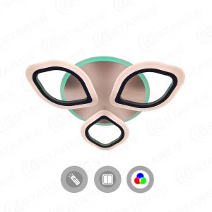 Светильник светодиодный on/off Estares Azalia R 40W(3400Lm) 4000K, RGB 500x180мм матовый/хром, без пульта