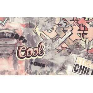 Обои Euro Decor Street Art 7096-22 виниловые на флизелине 1,06x10,05м, серый