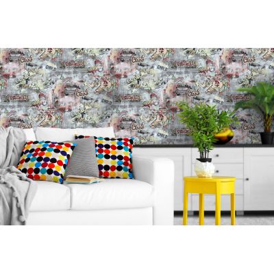 Обои Euro Decor Street Art 7096-22 виниловые на флизелине 1,06x10,05м, серый