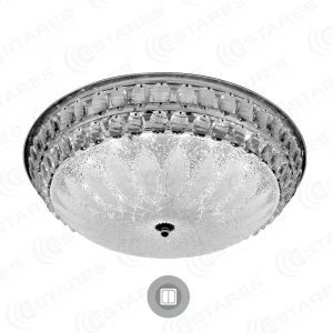 Светильник светодиодный on/off Estares Sahara Chrome 72W (6120lm) круг 515х120мм матовое стекло, без пульта
