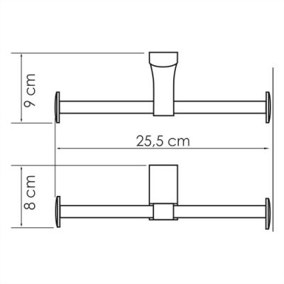 Держатель туалетной бумаги Wasser Kraft Leine К-5096D двойной, хром