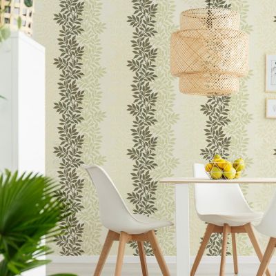 Обои Home Color Barbaris НС11029-77 виниловые на бумаге 0,53х10,05м зеленый