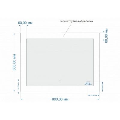 Зеркало Cersanit LED 030 Design 800х600 мм с подсветкой, антизапотевание