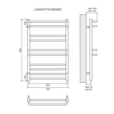 Полотенцесушитель электрический Lemark Linara LM04810E П10 500х800 мм