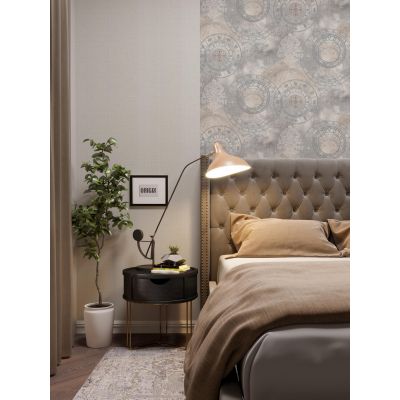 Обои Home Color Zodiac НС71451-14 виниловые на флизелине 1,06х10,05м серый