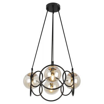 Люстра подвесная Rivoli Ariadna 4074-204 черный/античное золото